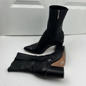 SCHUTZ BLACK LEATHER BOOTS SIZE 8B